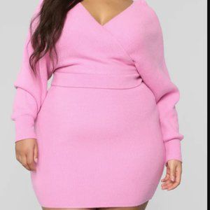 Time To Cuddle Sweater Skirt Set - Pink